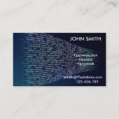 Kodierungstechnologielehrer oder -tutor visitenkarte (Vorderseite)