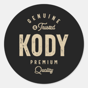 Kody Genuine und Trusted - Name Kody Runder Aufkleber