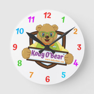 Kody O'Bear Wall Clock Runde Wanduhr