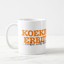 Koekje/Plätzchen-niederländisches Wort-Vokabular Kaffeetasse