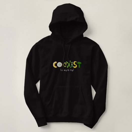 Koexistenz Gemüse Broccoli Parody Vegan Apple Hoodie (Design vorne)