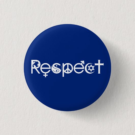 Koexistenz mit Respekt - Frieden und Toleranz Button (Vorderseite)
