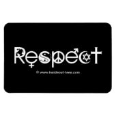 Koexistenz mit Respekt - Frieden und Toleranz Magnet (Horizontal)