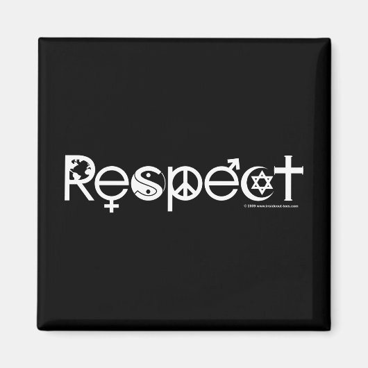 Koexistenz mit Respekt - Frieden und Toleranz Magnet (Vorne)