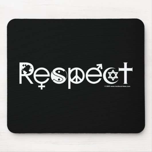 Koexistenz mit Respekt - Frieden und Toleranz Mousepad (Vorne)