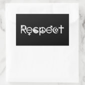 Koexistenz mit Respekt - Frieden und Toleranz Rechteckiger Aufkleber (Tasche)