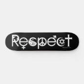 Koexistenz mit Respekt - Frieden und Toleranz Skateboard (Horizontal)