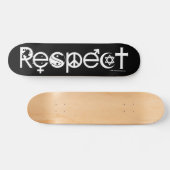 Koexistenz mit Respekt - Frieden und Toleranz Skateboard (Horizontal)