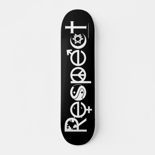 Koexistenz mit Respekt - Frieden und Toleranz Skateboard (Vorne)