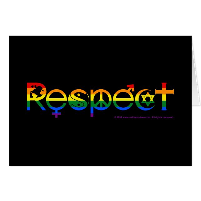Koexistenz mit Respekts-Gay Pride (Vorderseite (Horizontal))