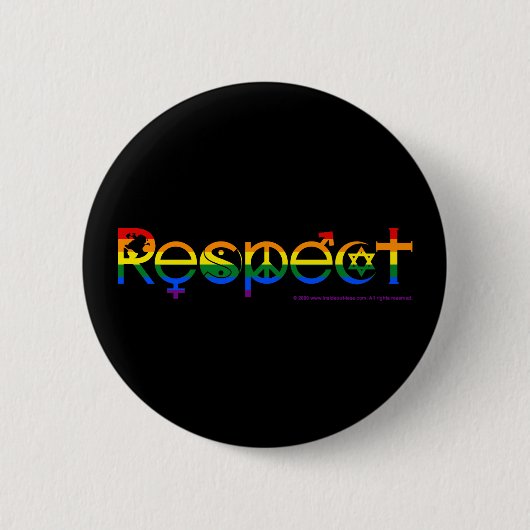 Koexistenz mit Respekts-Gay Pride Button (Vorderseite)