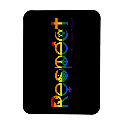 Koexistenz mit Respekts-Gay Pride Magnet (Vertikal)