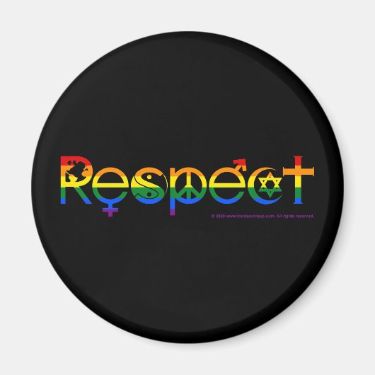 Koexistenz mit Respekts-Gay Pride Magnet (Vorne)