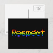Koexistenz mit Respekts-Gay Pride Postkarte (Vorne/Hinten)