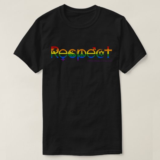 Koexistenz mit Respekts-Gay Pride T-Shirt (Design vorne)