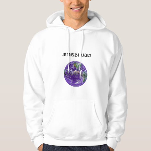 Koexistieren FriedensSweatshirt Hoodie (Vorderseite)