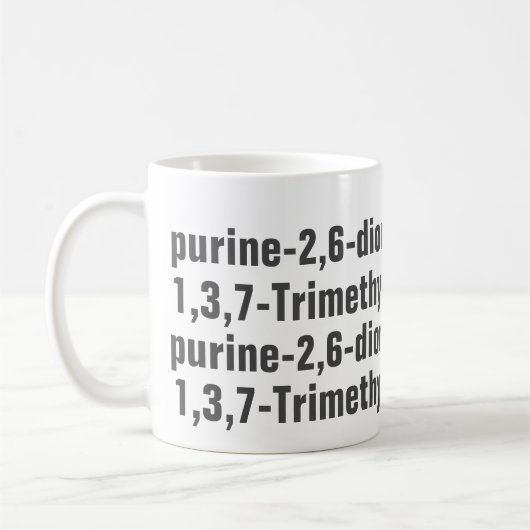 Koffein 1,3,7-Trimethylpurin-2,6-dion-Tasse Kaffeetasse (Links)