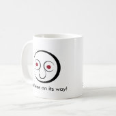 Koffein auf dem Weg! Kaffeetasse (Vorderseite Links)