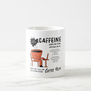 Koffein Behalte mir, trendigen Kaffee zu trinken Kaffeetasse