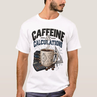 Koffein & Berechnungen Kaffee-Ingenieurwesen Mathe T-Shirt