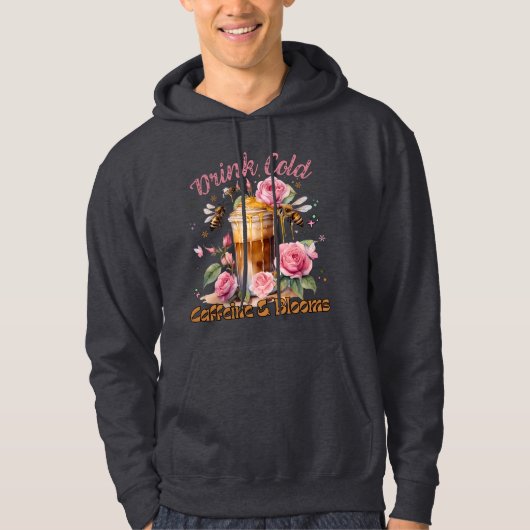 Koffein & Blüten: Icced Coffee Delight Hoodie (Vorderseite)