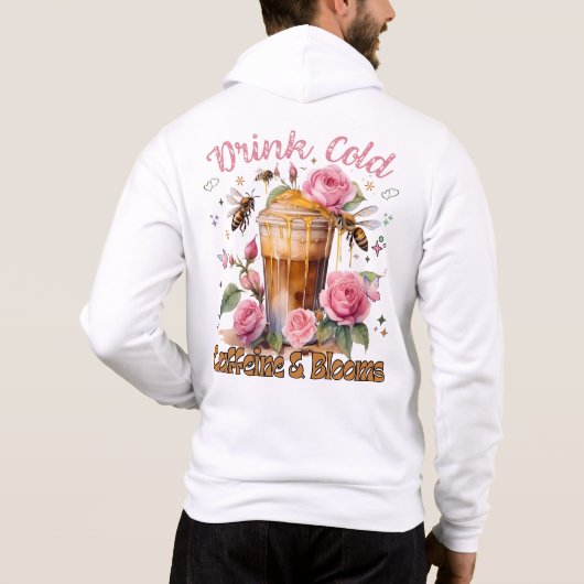 Koffein & Blüten: Icced Coffee Delight Hoodie (Rückseite)
