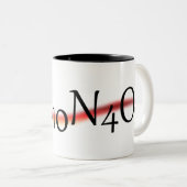 Koffein-chemische Formel-Kaffeetasse Zweifarbige Tasse (VorderseiteRechts)