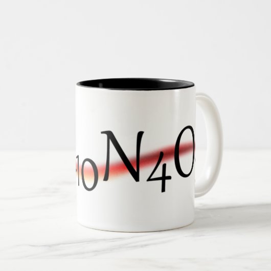 Koffein-chemische Formel-Kaffeetasse Zweifarbige Tasse (VorderseiteRechts)