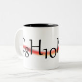 Koffein-chemische Formel-Kaffeetasse Zweifarbige Tasse (Vorderseite Links)