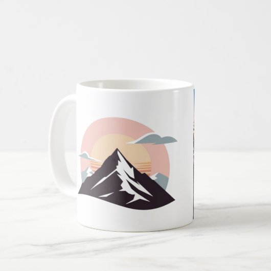 Koffein & Confidence Mountain Tasse (Vorderseite Links)