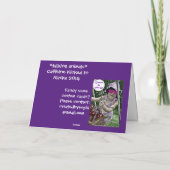 Koffein des Rentiers in der Karte geklopft (Rückseite)