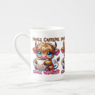Koffein einatmen, Negativität ausatmen  Porzellantasse