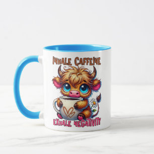 Koffein einatmen, Negativität ausatmen Tasse