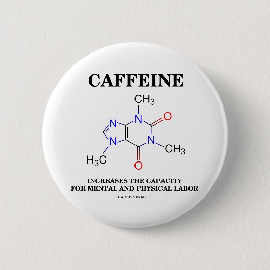 Koffein erhöht Kapazitäts-Geistessystemtest-Arbeit Button (Vorderseite)