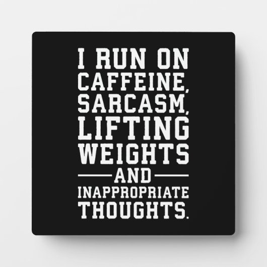 Koffein, Gewichte, unangemessene Gedanken Fotoplatte (Vorderseite)