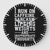 Koffein, Gewichte, unangemessene Gedanken Große Wanduhr (Vorderseite)