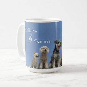 Koffein & Hunde.   Lustiger moderner Kaffee für Hu Kaffeetasse