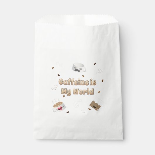 Koffein ist meine Welt Geschenktütchen (Vorderseite)