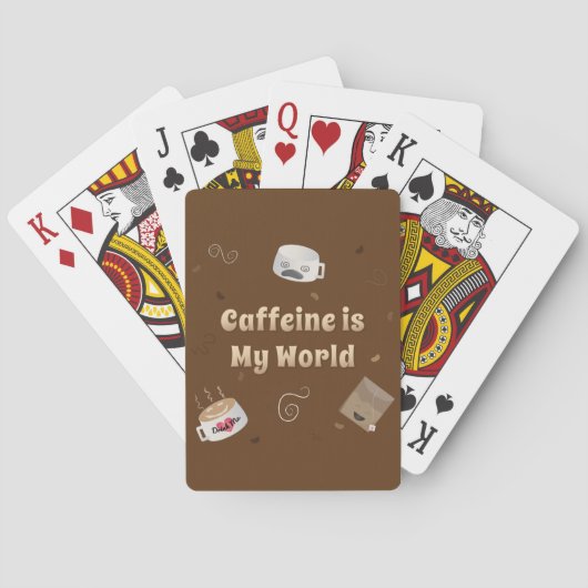 Koffein ist meine Welt Spielkarten (Rückseite)