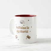 Koffein ist meine Welt Zweifarbige Tasse (Vorderseite Links)