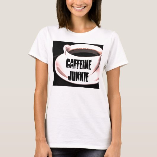 Koffein-Junkie-Damen-T - Shirt (Vorderseite)