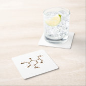 Koffein-Kaffee-molekulare chemische Formel Rechteckiger Pappuntersetzer (Vor Ort)