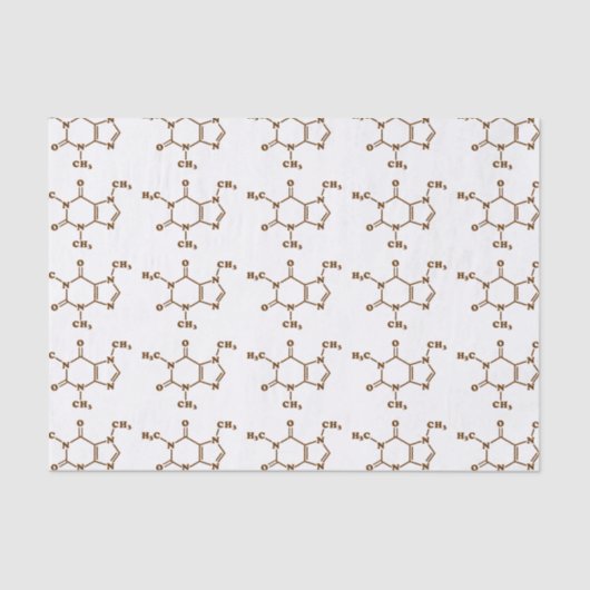 Koffein-Kaffee-molekulare chemische Formel Seidenpapier (Vorderseite)