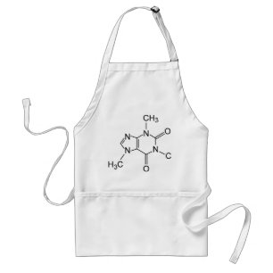 Koffein-Kaffeemolekül-Chemiediagramm Schürze