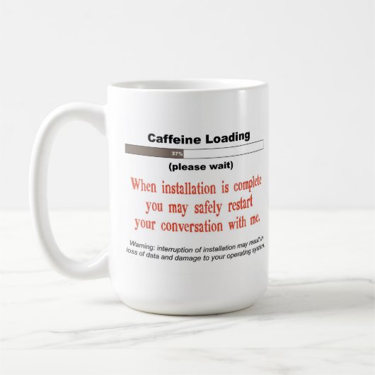 Koffein-Laden-Tasse Kaffeetasse (Links)