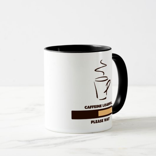 KOFFEIN-LADEN - WARTEN SIE BITTE TASSE (VorderseiteRechts)