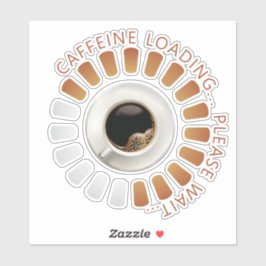 Koffein-Ladevorgang Aufkleber