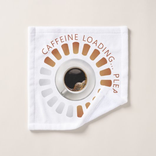 Koffein-Ladevorgang Badhandtuch Set (Waschlappen)