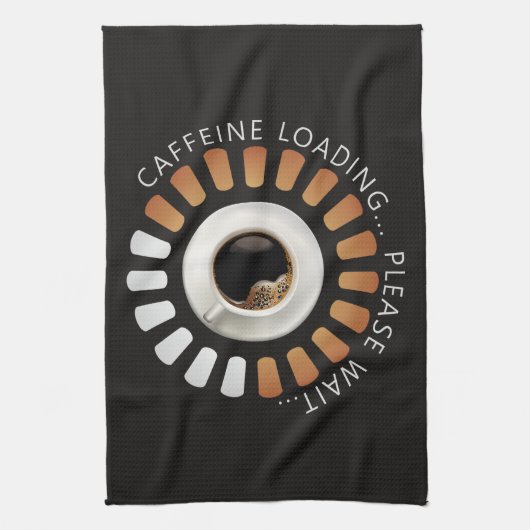 Koffein-Ladevorgang Geschirrtuch (Vertikal)
