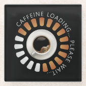 Koffein-Ladevorgang Glasuntersetzer (Vorderseite)